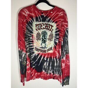 GRAIL red blue tie-dye vintage LS Dropdead tour graphic L streetwear tshirt